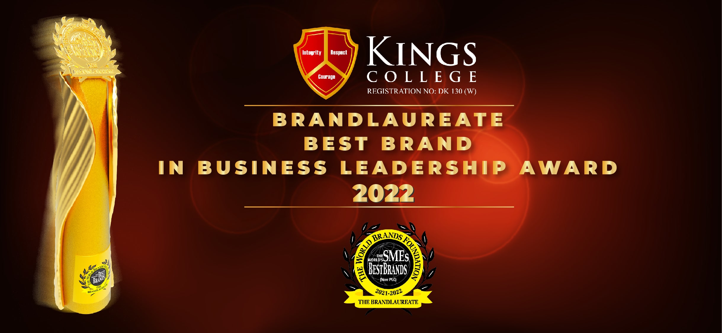 brandlaureate award kings college banner